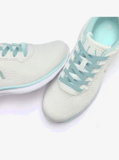 Baskets chaussures en textile, chaussures en tissu avec détails contrastés pour un look raffiné