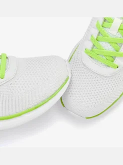 Baskets chaussures en textile, chaussures en tissu avec détails contrastés pour un look raffiné