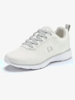 Baskets chaussures en textile, chaussures en tissu avec détails contrastés pour un look raffiné