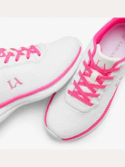 Baskets chaussures en textile, chaussures en tissu avec détails contrastés pour un look raffiné