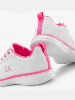 Baskets chaussures en textile, chaussures en tissu avec détails contrastés pour un look raffiné