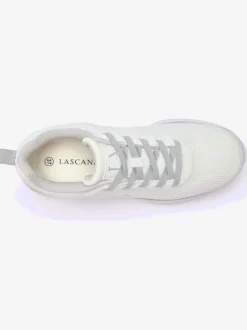 Baskets chaussures en textile, chaussures en tissu avec détails contrastés pour un look raffiné