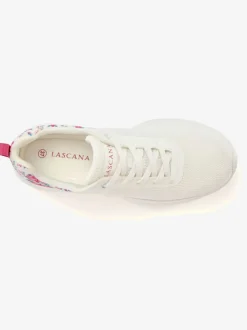 Baskets chaussures en textile, chaussures en tissu avec imprimé floral tendance et élégant