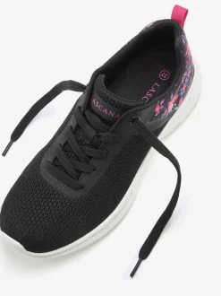 Baskets chaussures en textile, chaussures en tissu avec imprimé floral tendance et élégant
