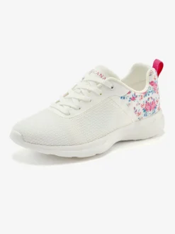 Baskets chaussures en textile, chaussures en tissu avec imprimé floral tendance et élégant