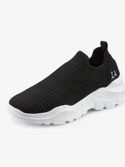 Baskets chaussures en textile, chaussures en tissu – particulièrement légères et confortables, avec semelle chunky tendance