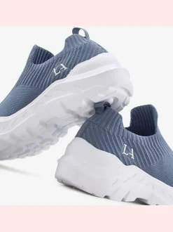 Baskets chaussures en textile, chaussures en tissu – particulièrement légères et confortables, avec semelle chunky tendance