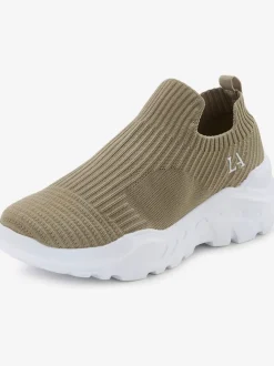 Baskets chaussures en textile, chaussures en tissu – particulièrement légères et confortables, avec semelle chunky tendance