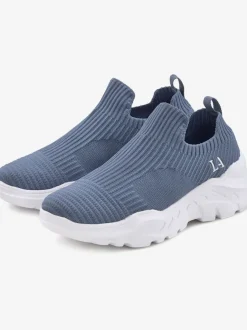 Baskets chaussures en textile, chaussures en tissu – particulièrement légères et confortables, avec semelle chunky tendance