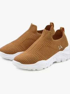 Baskets chaussures en textile, chaussures en tissu – particulièrement légères et confortables, avec semelle chunky tendance