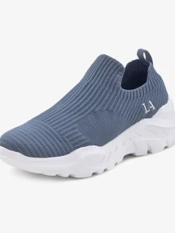 Baskets chaussures en textile, chaussures en tissu – particulièrement légères et confortables, avec semelle chunky tendance