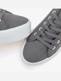 Baskets chaussures en textile, chaussures en tissu avec semelle compensée tendance