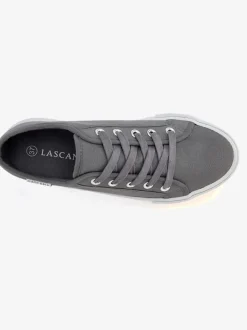 Baskets chaussures en textile, chaussures en tissu avec semelle compensée tendance