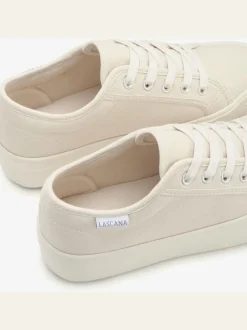 Baskets chaussures en textile, chaussures en tissu avec semelle compensée tendance
