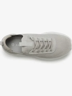 Baskets chaussures en textile, chaussures en tissu avec semelle chunky tendance