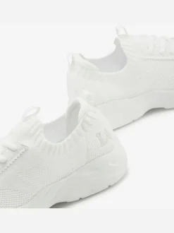 Baskets chaussures en textile, chaussures en tissu avec semelle chunky tendance