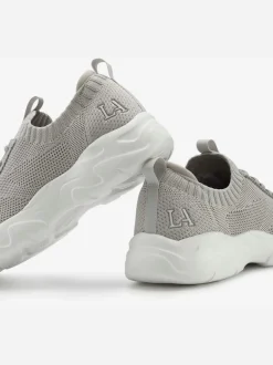 Baskets chaussures en textile, chaussures en tissu avec semelle chunky tendance
