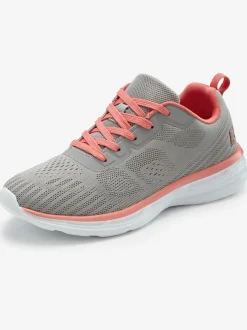 Baskets chaussures en textile, chaussures en tissu avec détails contrastés pour un look raffiné