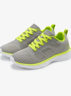 Baskets chaussures en textile, chaussures en tissu avec détails contrastés pour un look raffiné