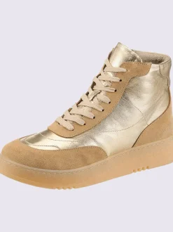 Baskets cuir de bœuf nappa et velours
