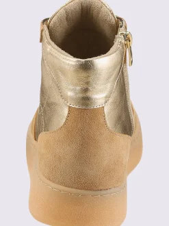 Baskets cuir de bœuf nappa et velours