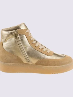Baskets cuir de bœuf nappa et velours
