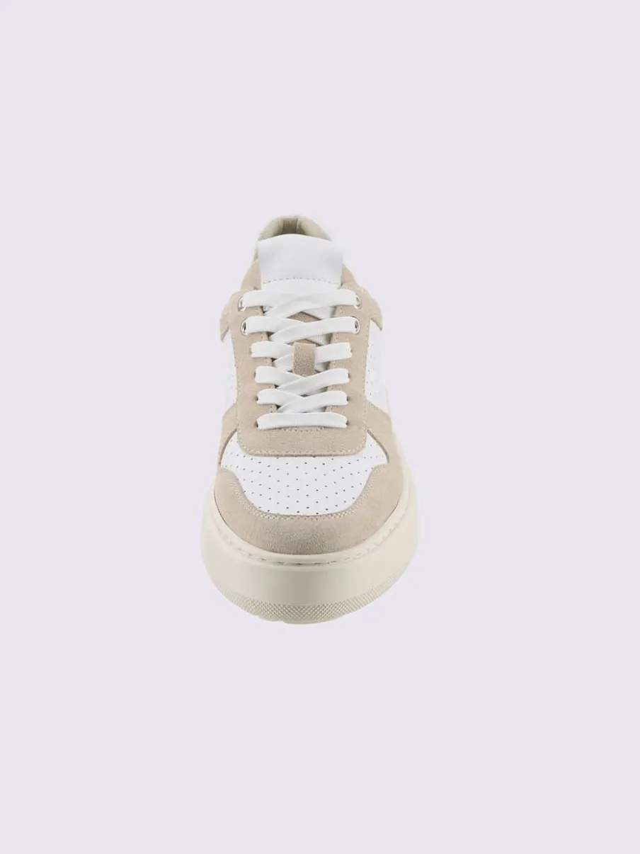 Baskets cuir de bœuf nappa et velours
