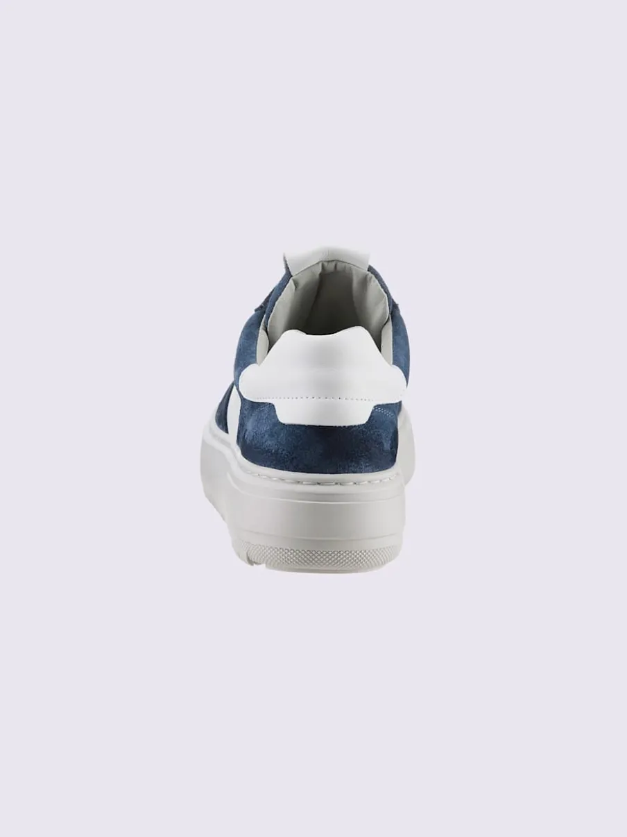 Baskets cuir de bœuf nappa et velours