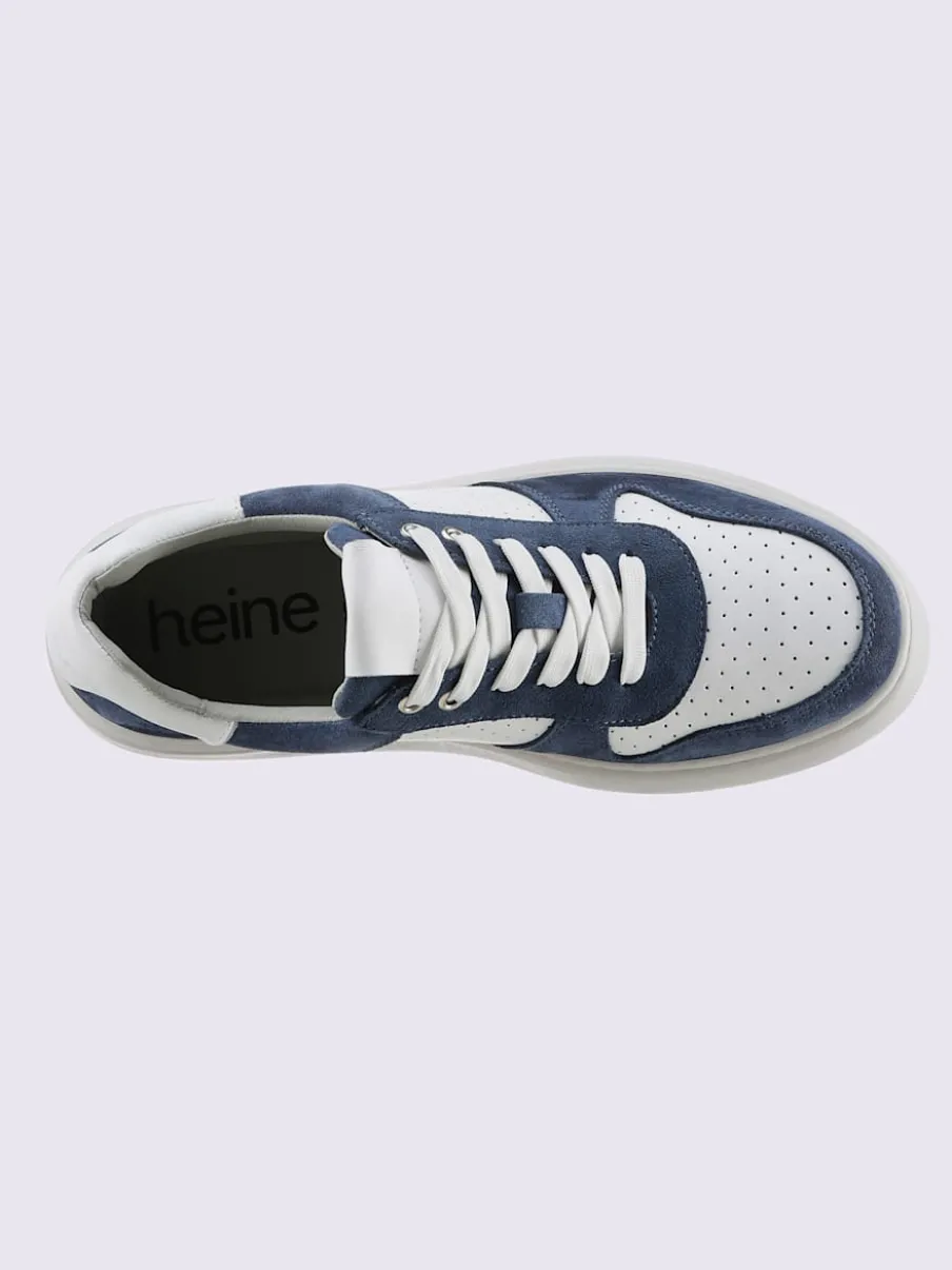 Baskets cuir de bœuf nappa et velours