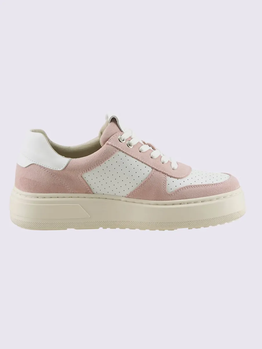 Baskets cuir de bœuf nappa et velours