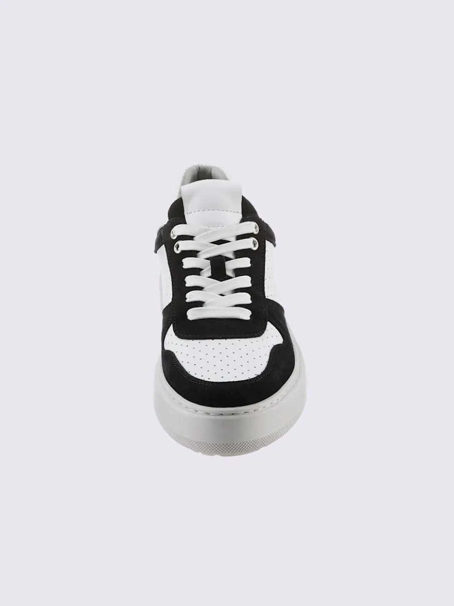Baskets cuir de bœuf nappa et velours
