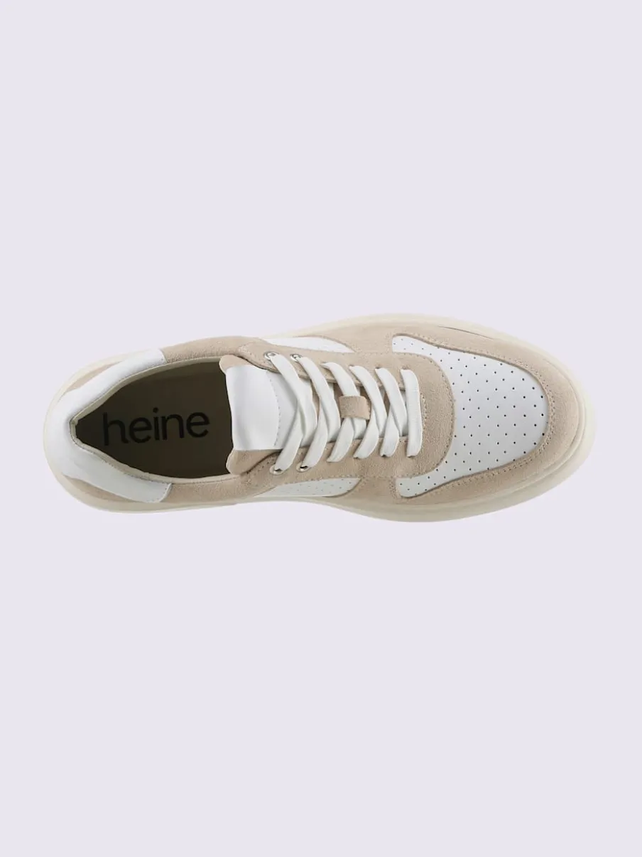 Baskets cuir de bœuf nappa et velours