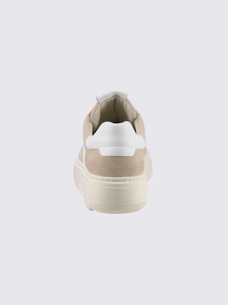 Baskets cuir de bœuf nappa et velours
