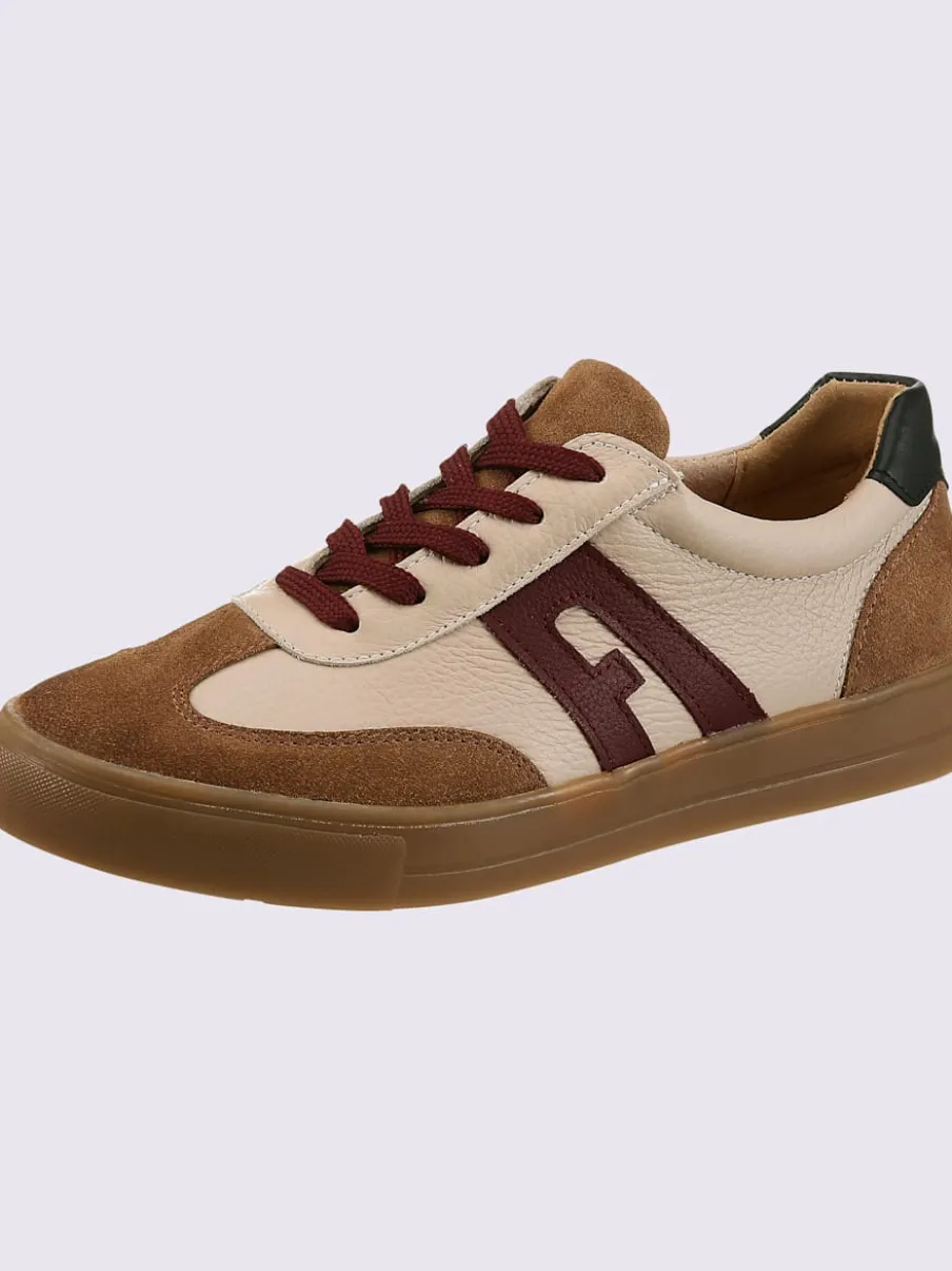 Baskets cuir de bœuf nappa et velours