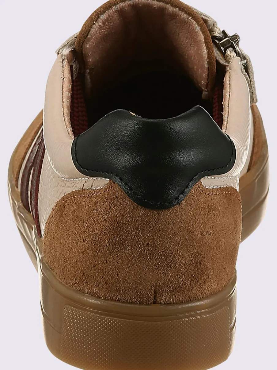 Baskets cuir de bœuf nappa et velours