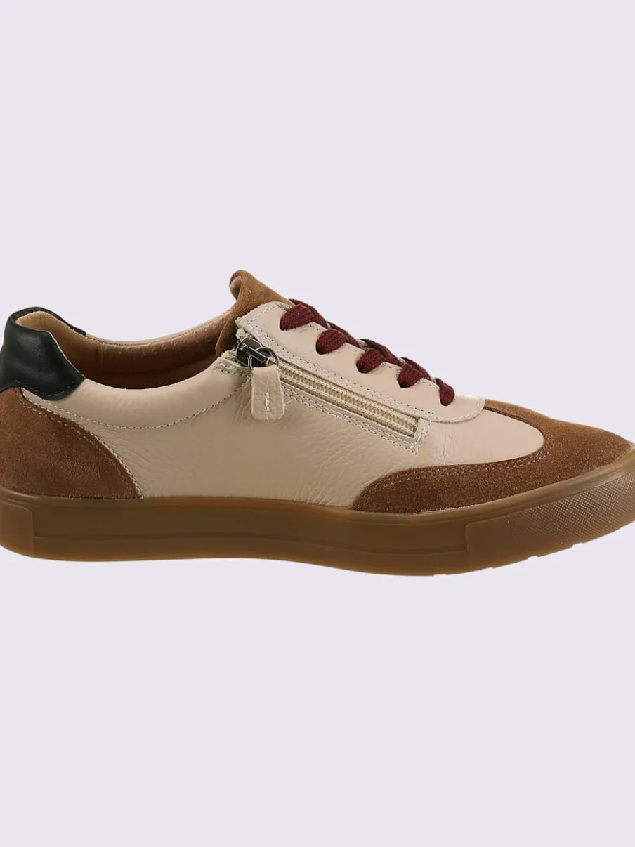 Baskets cuir de bœuf nappa et velours