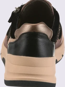 Baskets cuir de bœuf nappa et velours