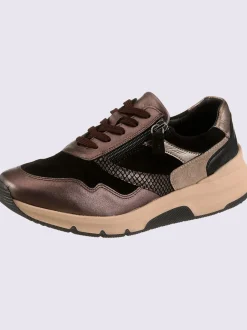 Baskets cuir de bœuf nappa et velours