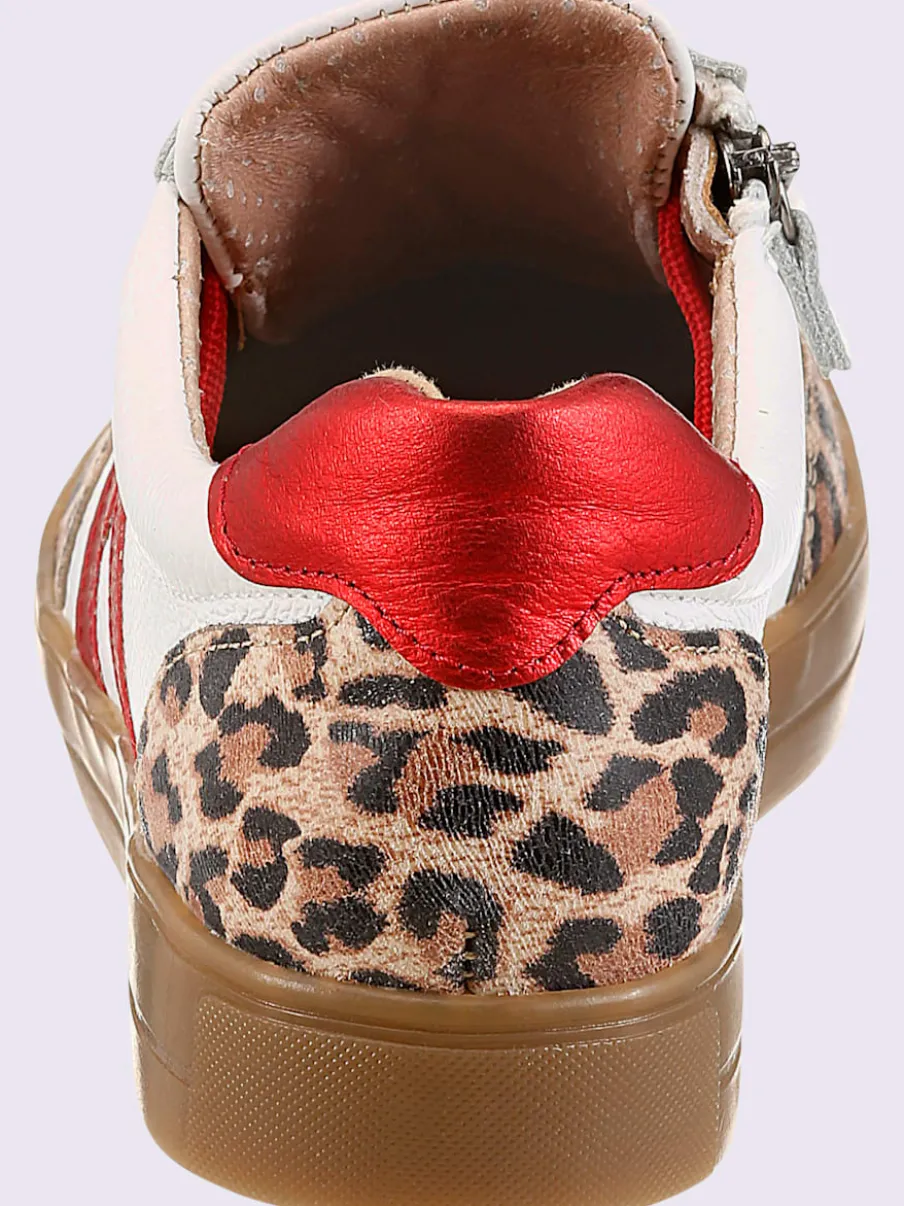 Baskets cuir vachette