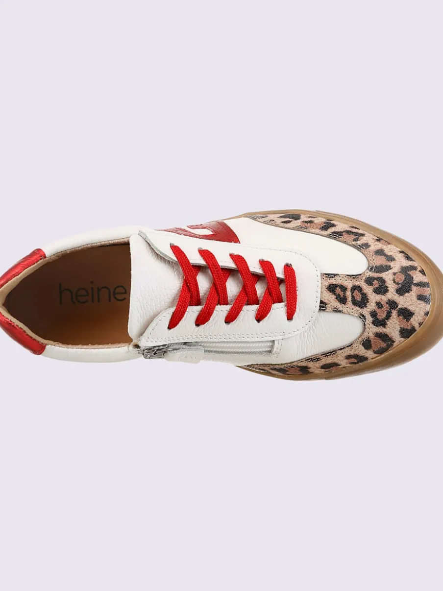 Baskets cuir vachette