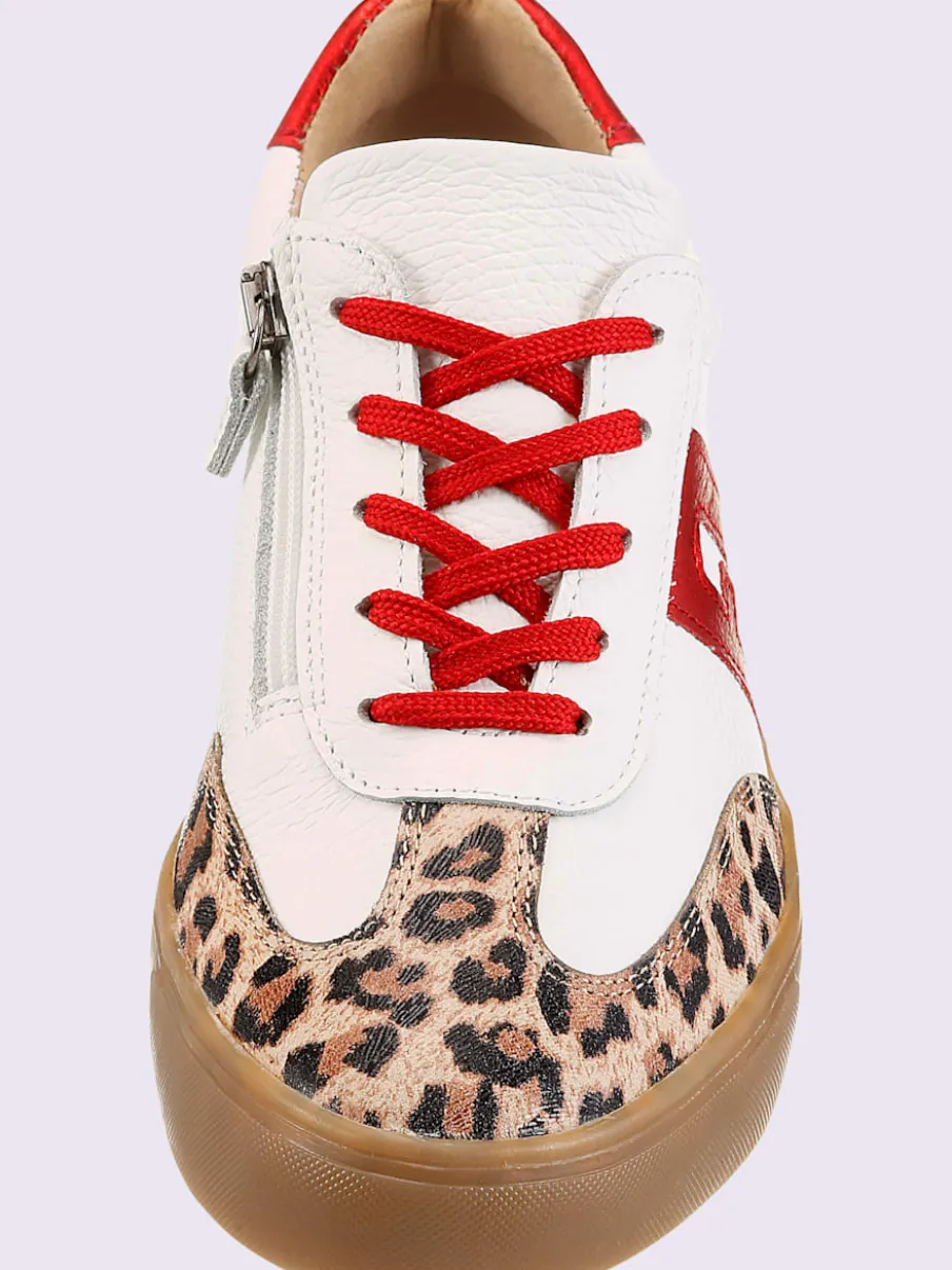 Baskets cuir vachette