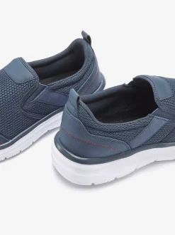 Baskets sneakers basiques confortables à enfiler avec talon légèrement rembourré pour un confort optimal