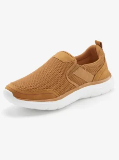 Baskets sneakers basiques confortables à enfiler avec talon légèrement rembourré pour un confort optimal