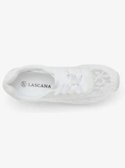 Baskets sneakers d'été légères avec dentelle tendance, effet légèrement transparent