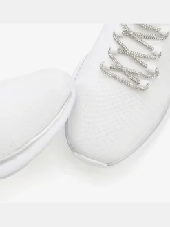 Baskets sneakers en textile avec laçage brillant tendance