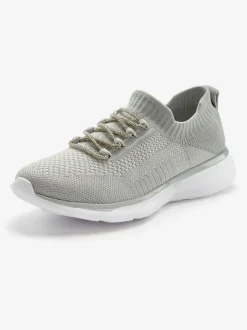 Baskets sneakers en textile avec laçage brillant tendance