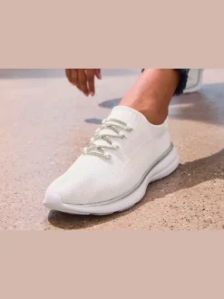 Baskets sneakers en textile avec laçage brillant tendance
