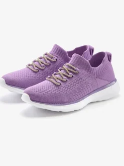 Baskets sneakers en textile avec laçage brillant tendance
