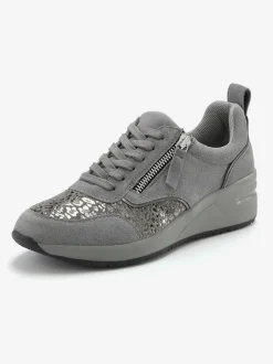 Baskets sneakers élégantes avec imprimé léopard brillant tendance et superbe imitation daim