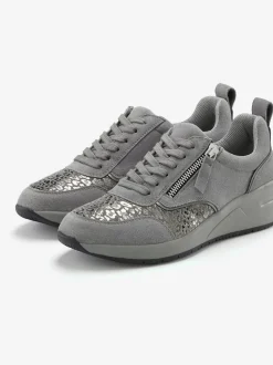 Baskets sneakers élégantes avec imprimé léopard brillant tendance et superbe imitation daim